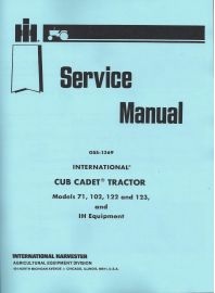 Shop IH Cub Cadet Service Manuals Now